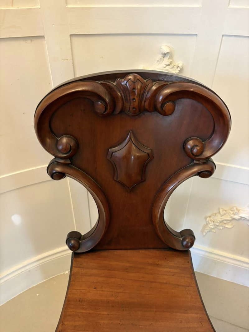 Superb Quality Pair of Antique Victorian Mahogany Hall / Side Chairs